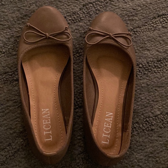 LICEAN Shoes - Taupe ballerinas 38-7.5 LICEAN worn once. Also in beige, dark blue and black
